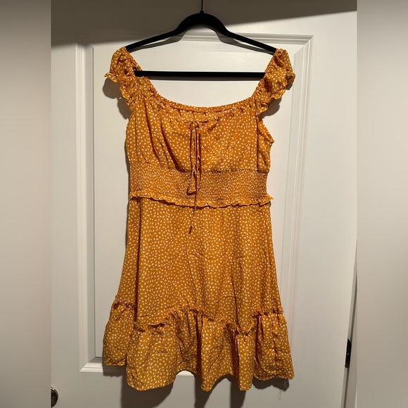 Polka Dot Yellow Dress - Picture 1 of 2